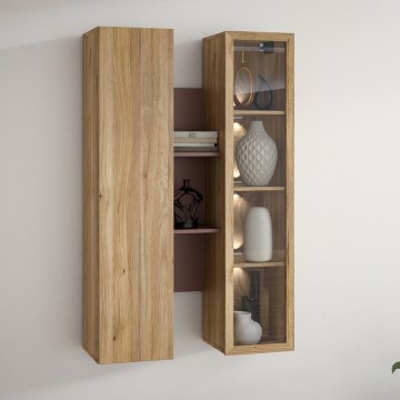 Wandplank KIRO, eiken/bruin