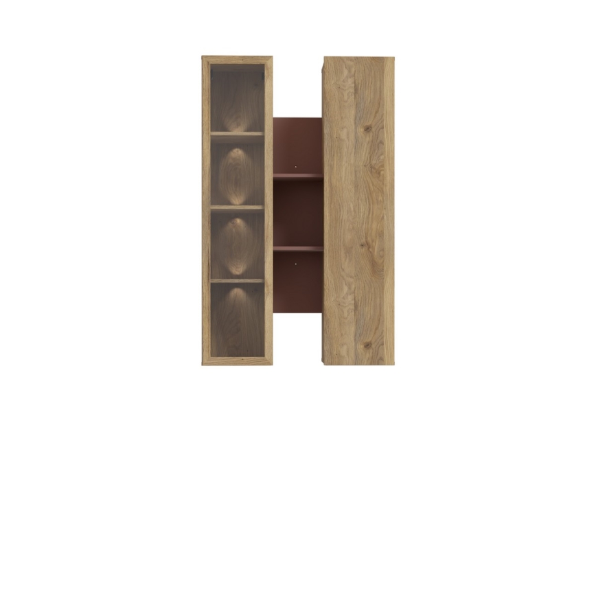 Wandplank KIRO, eiken/bruin