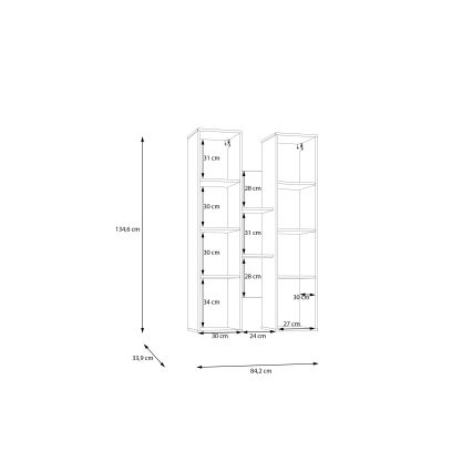 Wandplank KIRO, eiken/bruin