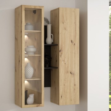Wandplank KIRO eiken/zwart