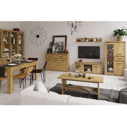 Wandplank LEORI 20x86,5 cm artisan eiken