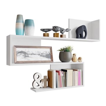 Wandplank MANUNIA 110x80x15 cm wit