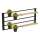 Wandplank met bloempotten en LED verlichting SHELF 50x118 cm zwart/beige/grenen