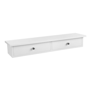 Wandplank met vakken SHELFY, wit