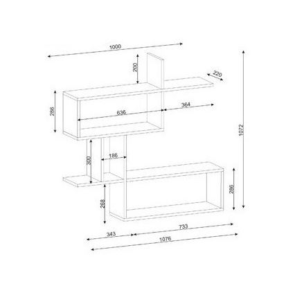 Wandplank MONTERA 107x107 cm wit