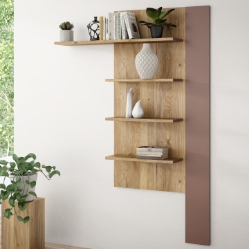 Wandplank MORO, eiken/bruin