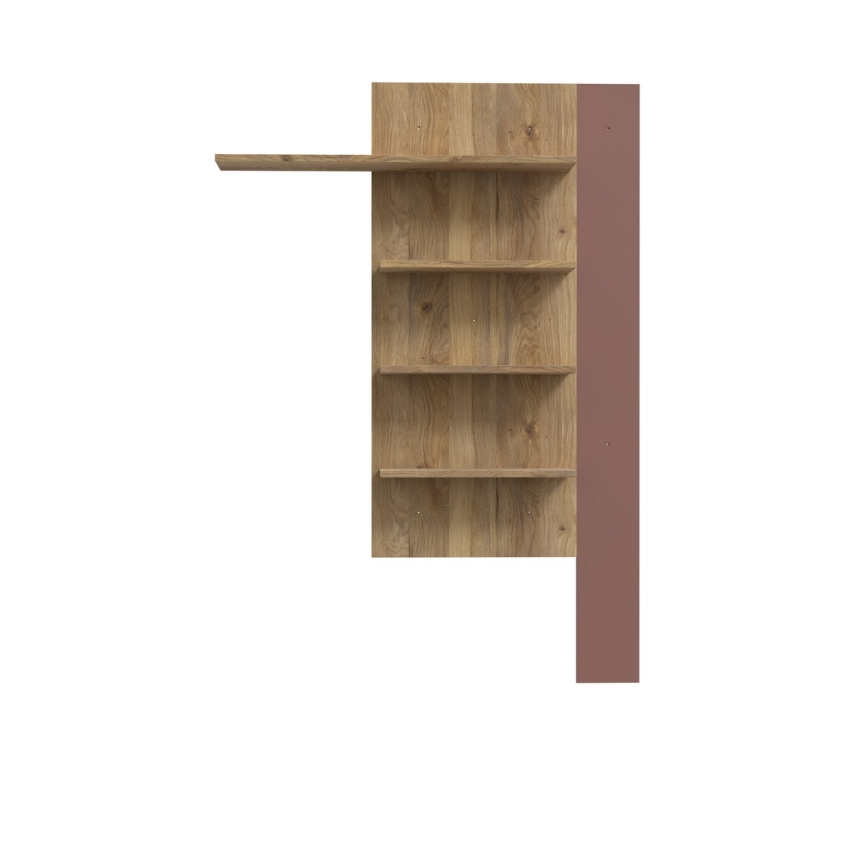 Wandplank MORO, eiken/bruin