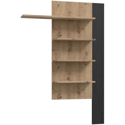 Wandplank MORO eiken/zwart