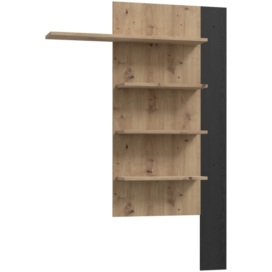 Wandplank MORO eiken/zwart