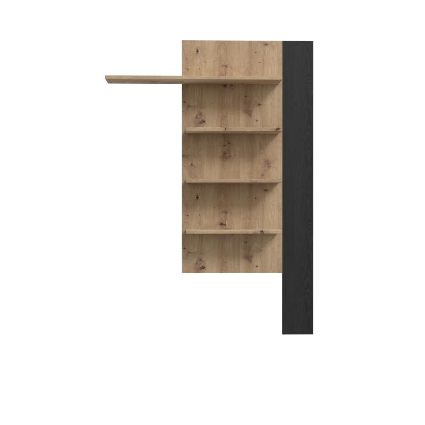 Wandplank MORO eiken/zwart