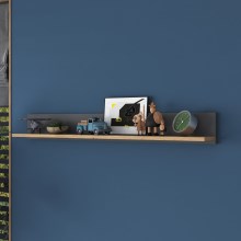 Wandplank RANI 120x15 cm bruin/antraciet