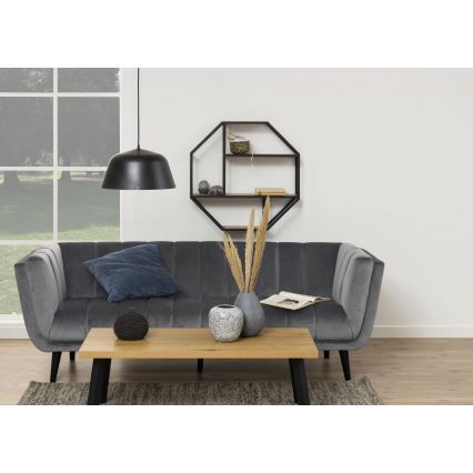 Wandplank SARON 77x77 cm eiken/zwart