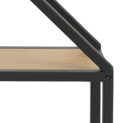 Wandplank SARON 77x77 cm eiken/zwart