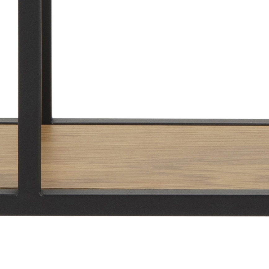 Wandplank SARON 77x77 cm eiken/zwart