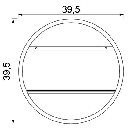 Wandplank SHELF diameter 39,5 cm eiken