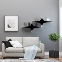 Wandplank SUSEN 69x135 cm wit/zwart