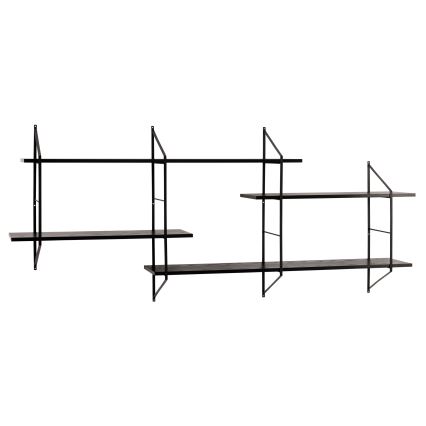 Wandplank TOCO 191x79 cm zwart