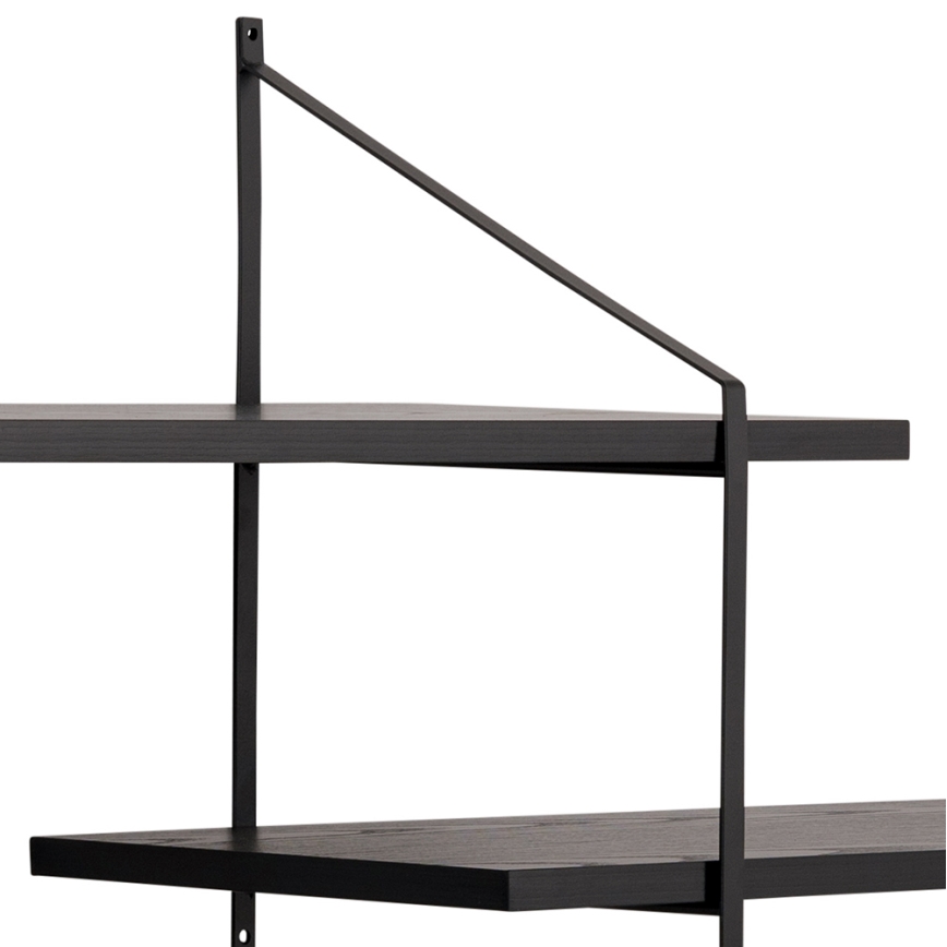 Wandplank TOCO 191x79 cm zwart