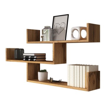 Wandplank TRIO 119x55x18 cm eik Wotan