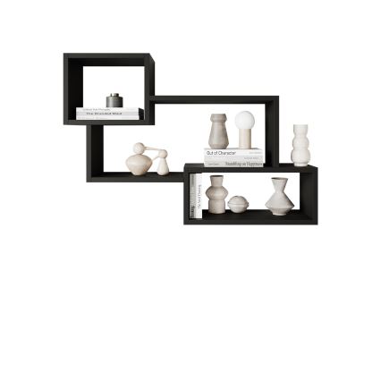 Wandplank TRIO 54x87 cm zwart grafiet