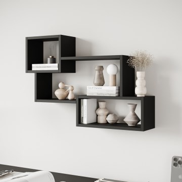 Wandplank TRIO 87x54 cm grafietzwart