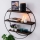 Wandplank TULIPA 60x15 cm sparrenhout/zwart