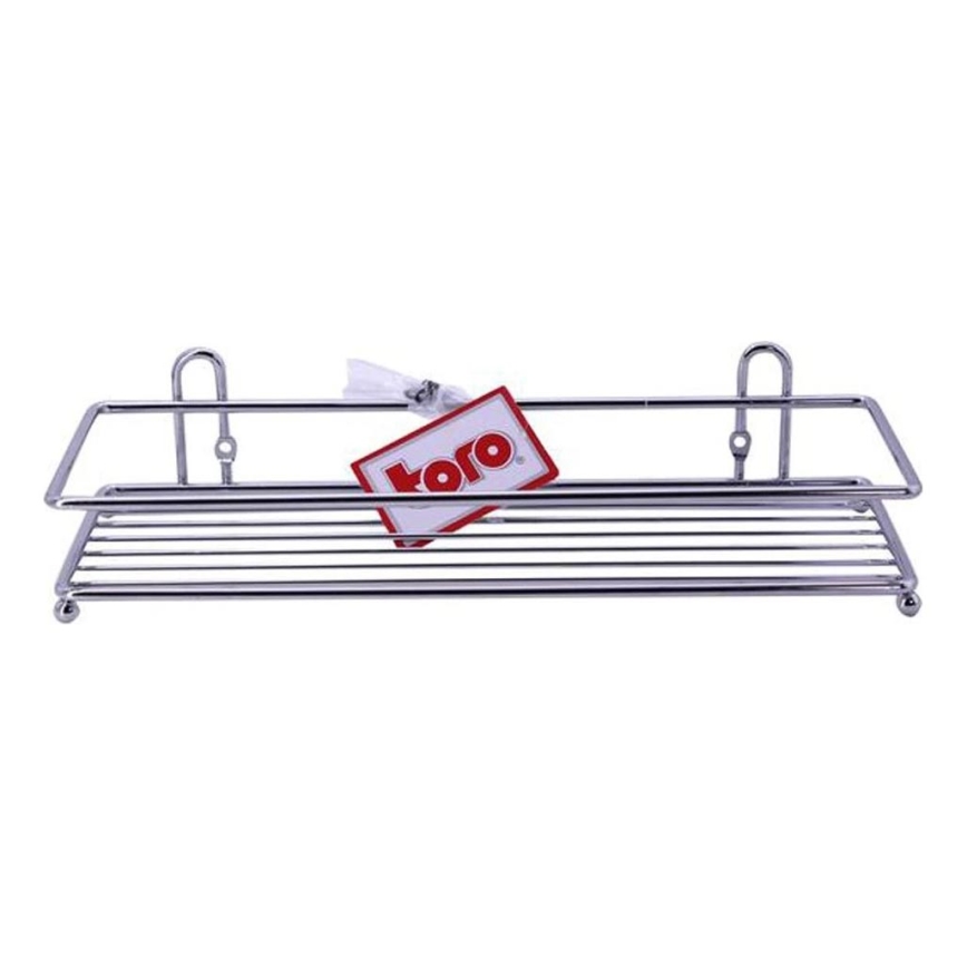 Wandplank voor in de douche 10x30 cm glanzend chroom
