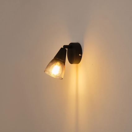 Wandspot 1xE14/7W/230V gerookt