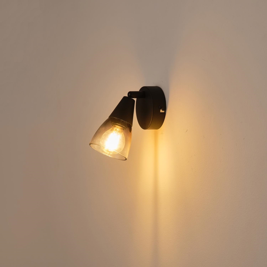 Wandspot 1xE14/7W/230V gerookt