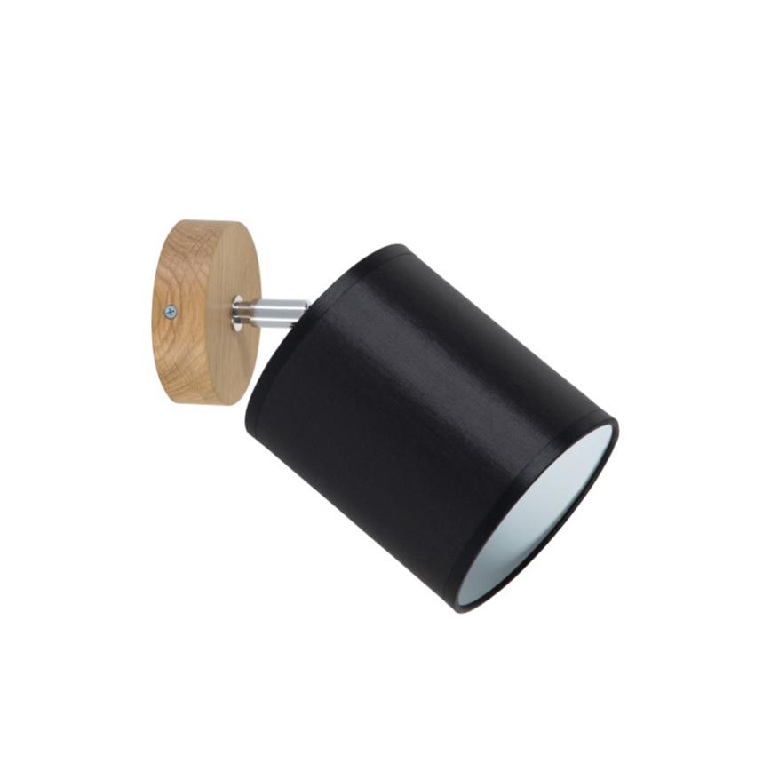 Wandspot APRILLIA 1xE27/25W/230V eiken zwart