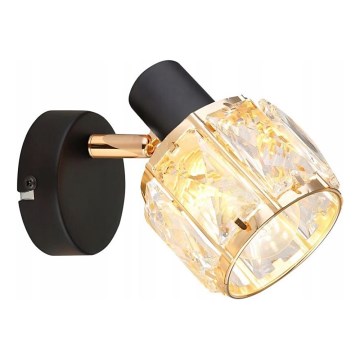 Wandspot DUBAI 1xE14/40W/230V zwart/goud