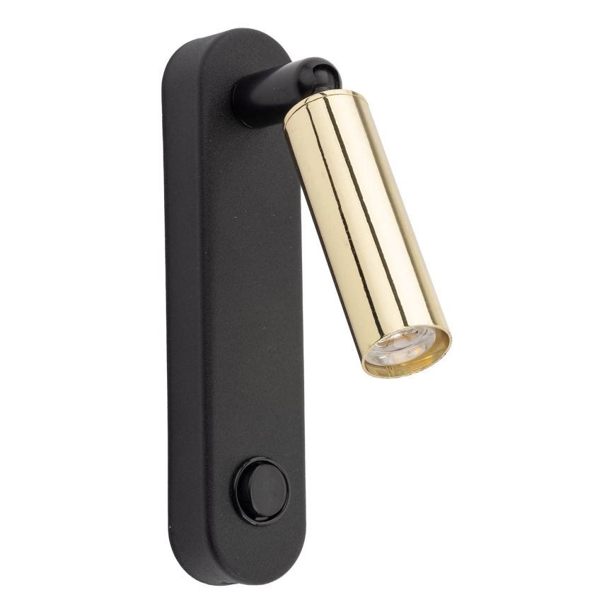 Wandspot ENZO 1xG9/8W/230V zwart/goud