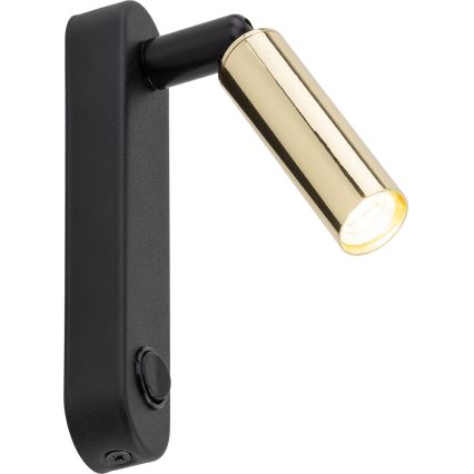 Wandspot ENZO 1xG9/8W/230V zwart/goud