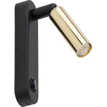 Wandspot ENZO 1xG9/8W/230V zwart/goud