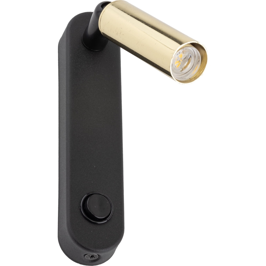 Wandspot ENZO 1xG9/8W/230V zwart/goud