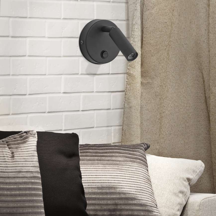 Wandspot ENZO 1xG9/8W/230V zwart