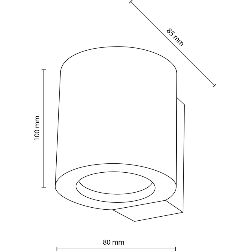 Wandspot EVE 1xGU10/10W/230V beuken