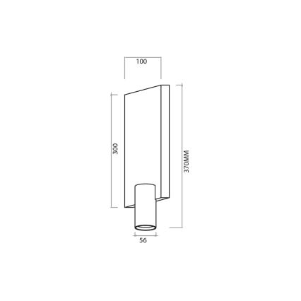 Wandspot GENESIS 1xGU10/8W/230V zwart