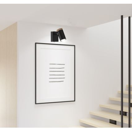 Wandspot LAGOS 1xGU10/15W/230V zwart/bruin