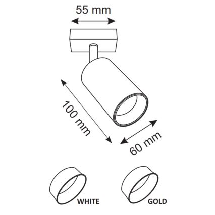 Wandspot MARIBEL 1xGU10/10W/230V wit