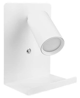 Wandspot met plank en USB oplader 1xGU10/35W/230V wit
