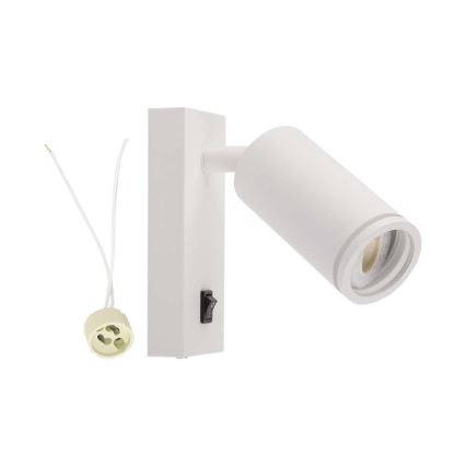 Wandspot met schakelaar 1xGU10/35W/230V wit