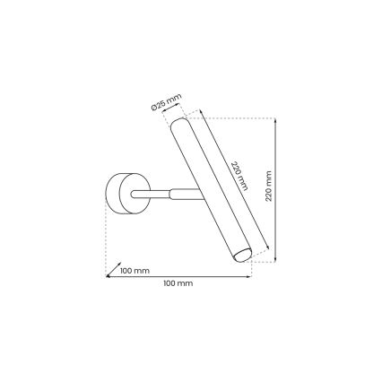 Wandspot MONZA 1xG9/8W/230V zwart