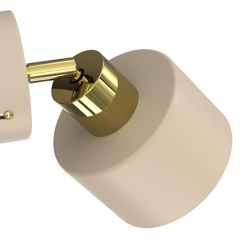 Wandspot PARKLA 1xE27/15W/230V beige/goud