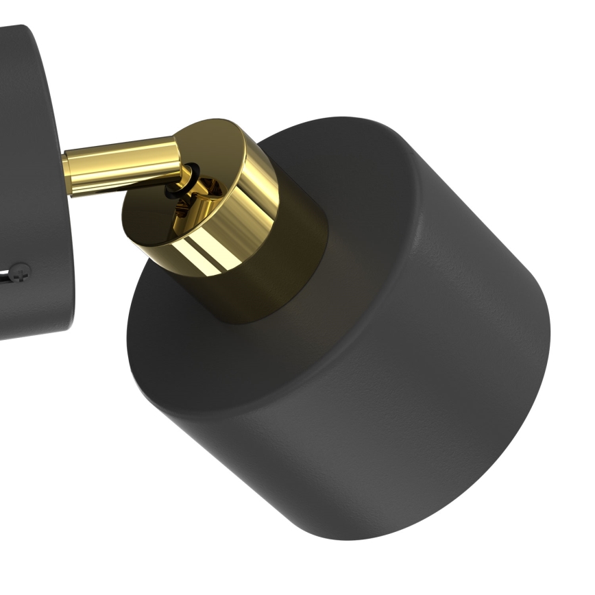 Wandspot PARKLA 1xE27/15W/230V zwart/goud
