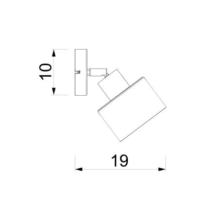 Wandspot PARKLA 1xE27/15W/230V zwart/goud