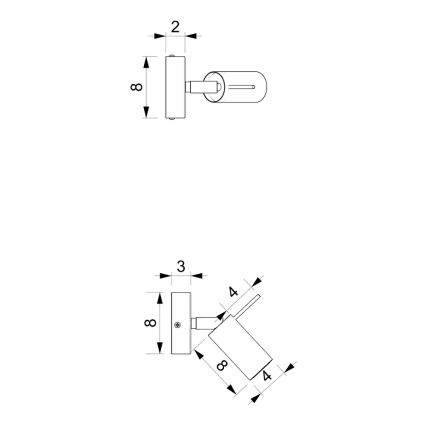 Wandspot PRESTON 1xGU10/40W/230V wit