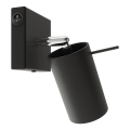 Wandspot RING 1xGU10/10W/230V zwart