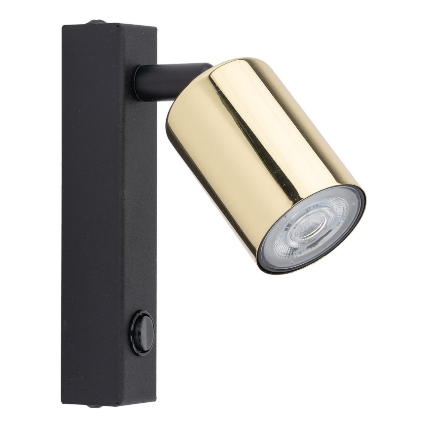 Wandspot TOP 1xGU10/10W/230V zwart/goud