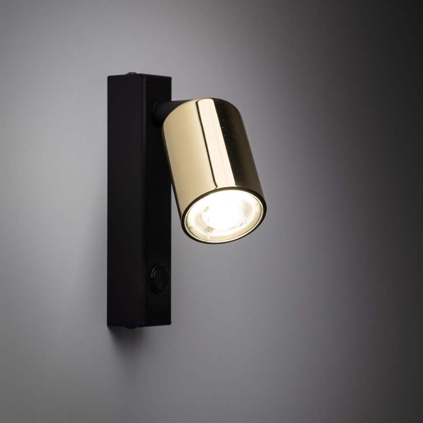 Wandspot TOP 1xGU10/10W/230V zwart/goud